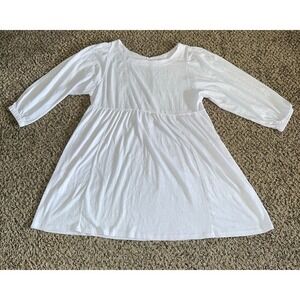 Women's White long sleeve dress with pockets size XXL‎